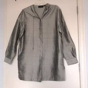 Dana Buchman grey silk jacket